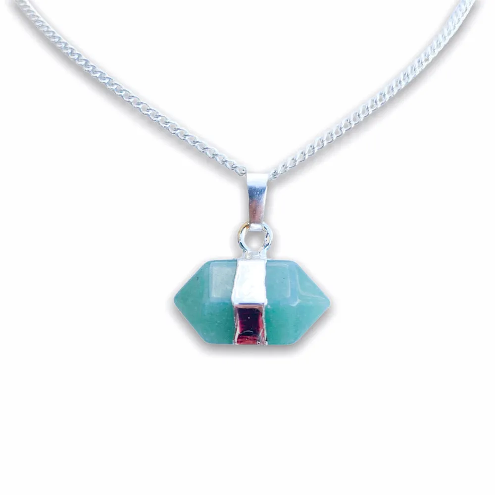 Horizontal Double Point Crystal Necklace