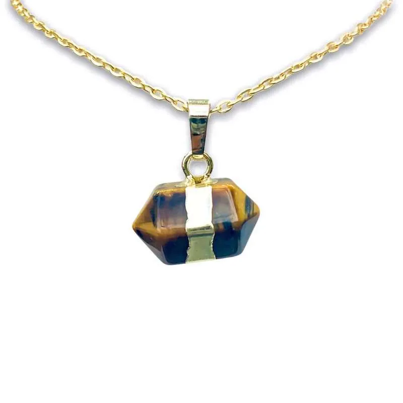 Horizontal Double Point Crystal Necklace