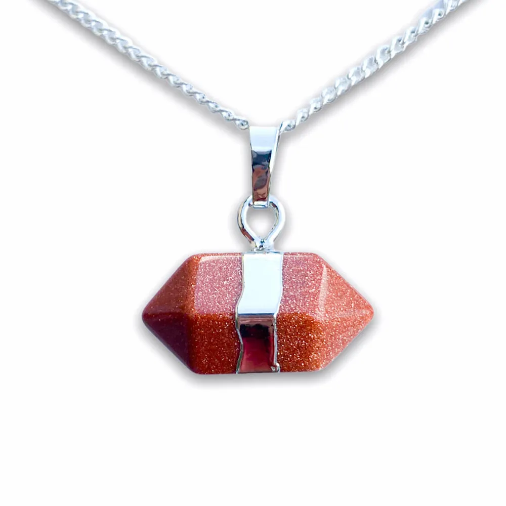 Horizontal Double Point Crystal Necklace