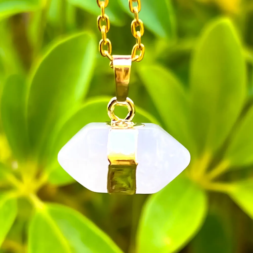 Horizontal Double Point Crystal Necklace
