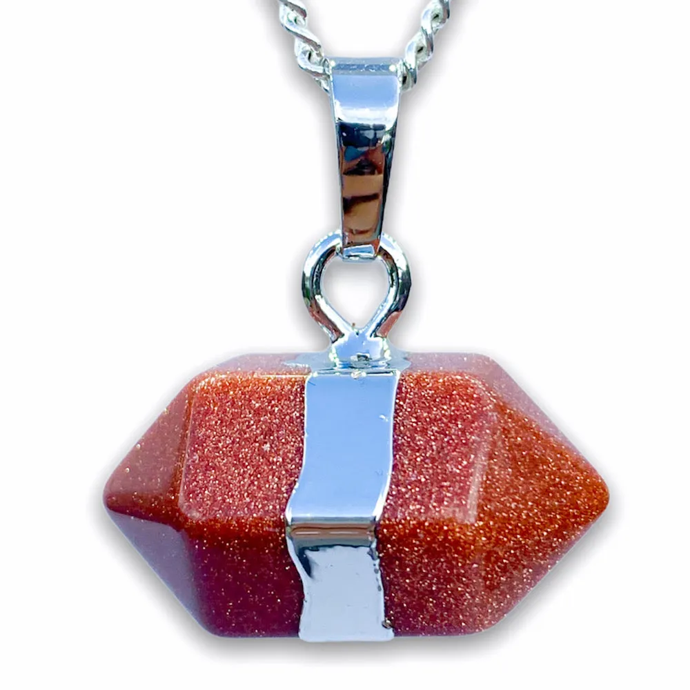 Horizontal Double Point Crystal Necklace