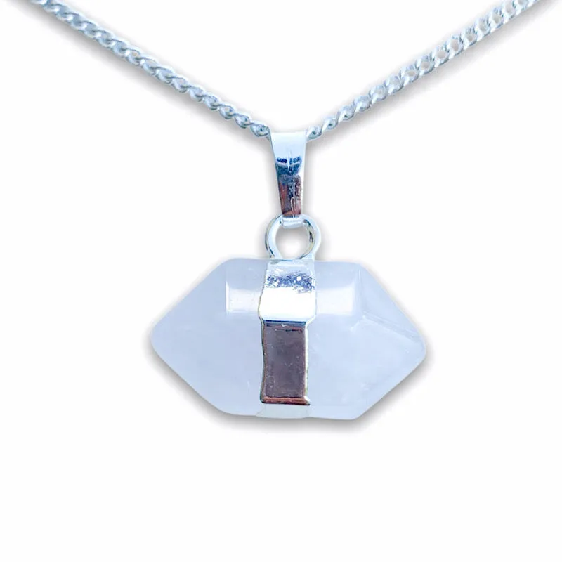Horizontal Double Point Crystal Necklace