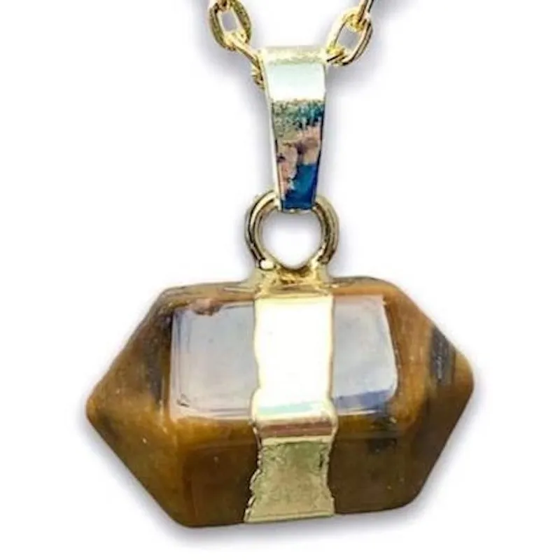 Horizontal Double Point Crystal Necklace