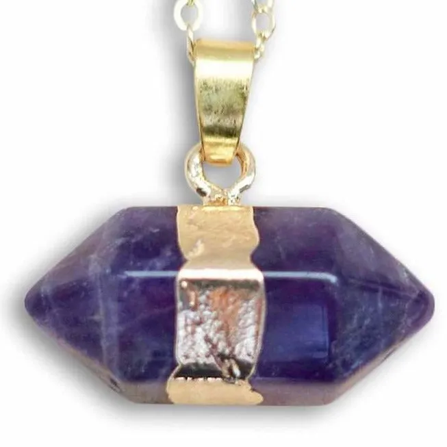 Horizontal Double Point Crystal Necklace