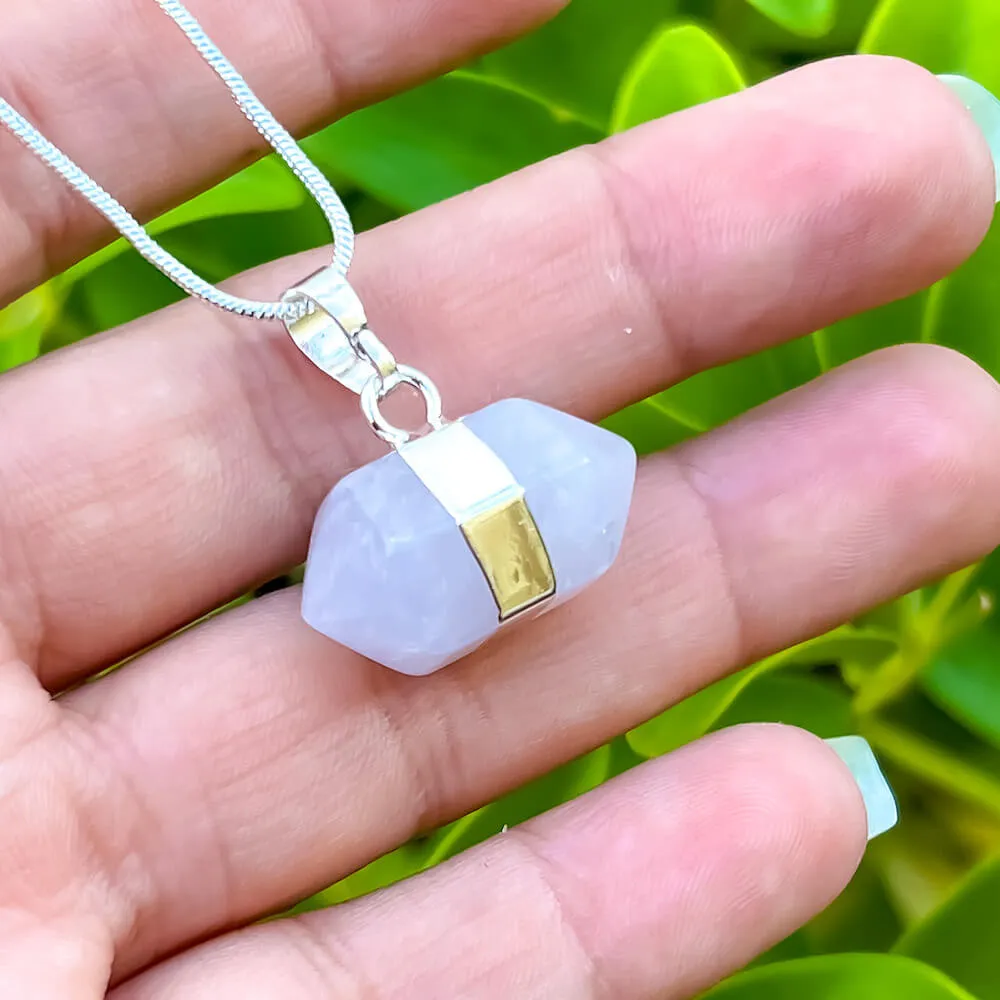 Horizontal Double Point Crystal Necklace
