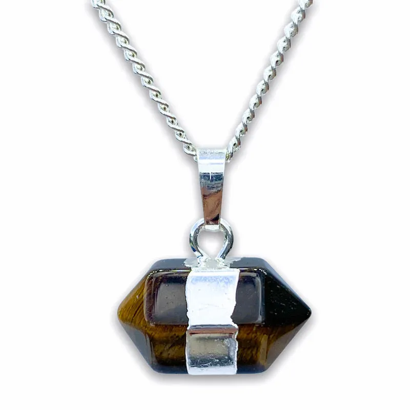 Horizontal Double Point Crystal Necklace