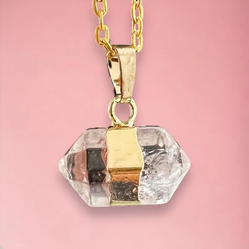 Horizontal Double Point Crystal Necklace
