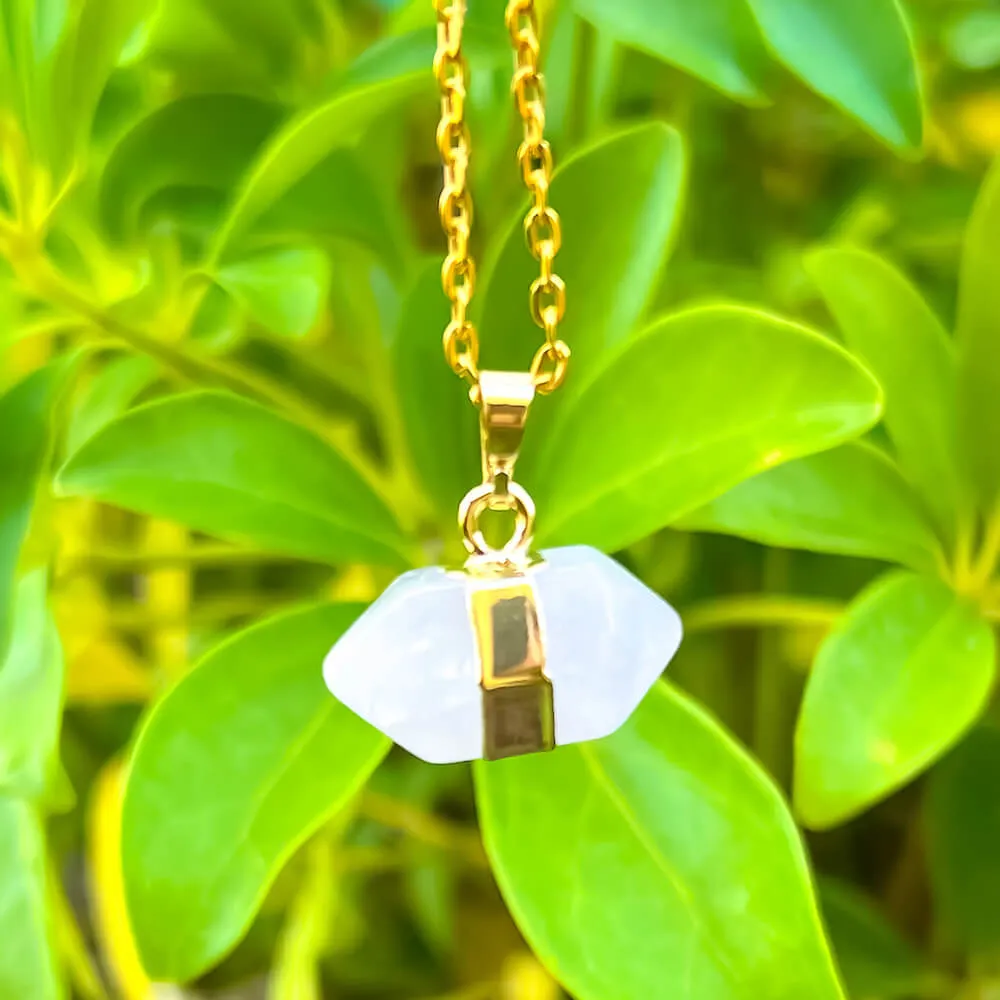 Horizontal Double Point Crystal Necklace
