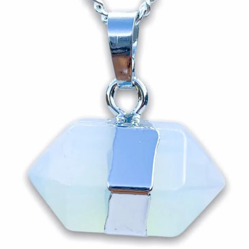 Horizontal Double Point Crystal Necklace