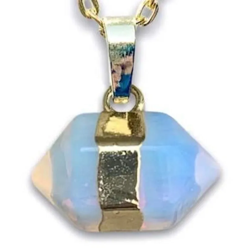 Horizontal Double Point Crystal Necklace