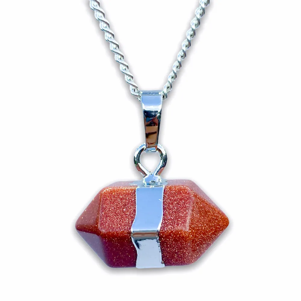 Horizontal Double Point Crystal Necklace