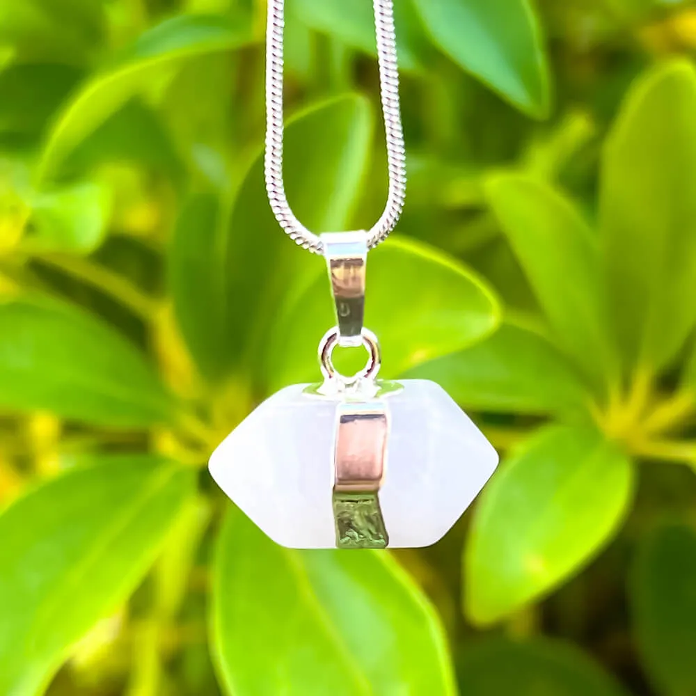 Horizontal Double Point Crystal Necklace