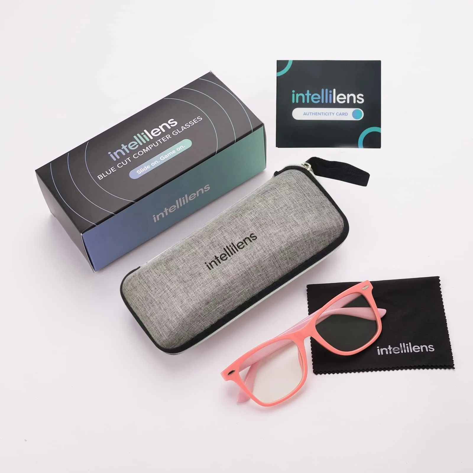 Intellilens | Zero Power Blue Cut Computer Glasses | Anti Glare, Lightweight & Blocks Harmful Rays | UV Protection Specs | For Boys & Girls | Pink| Wayfarer| Small