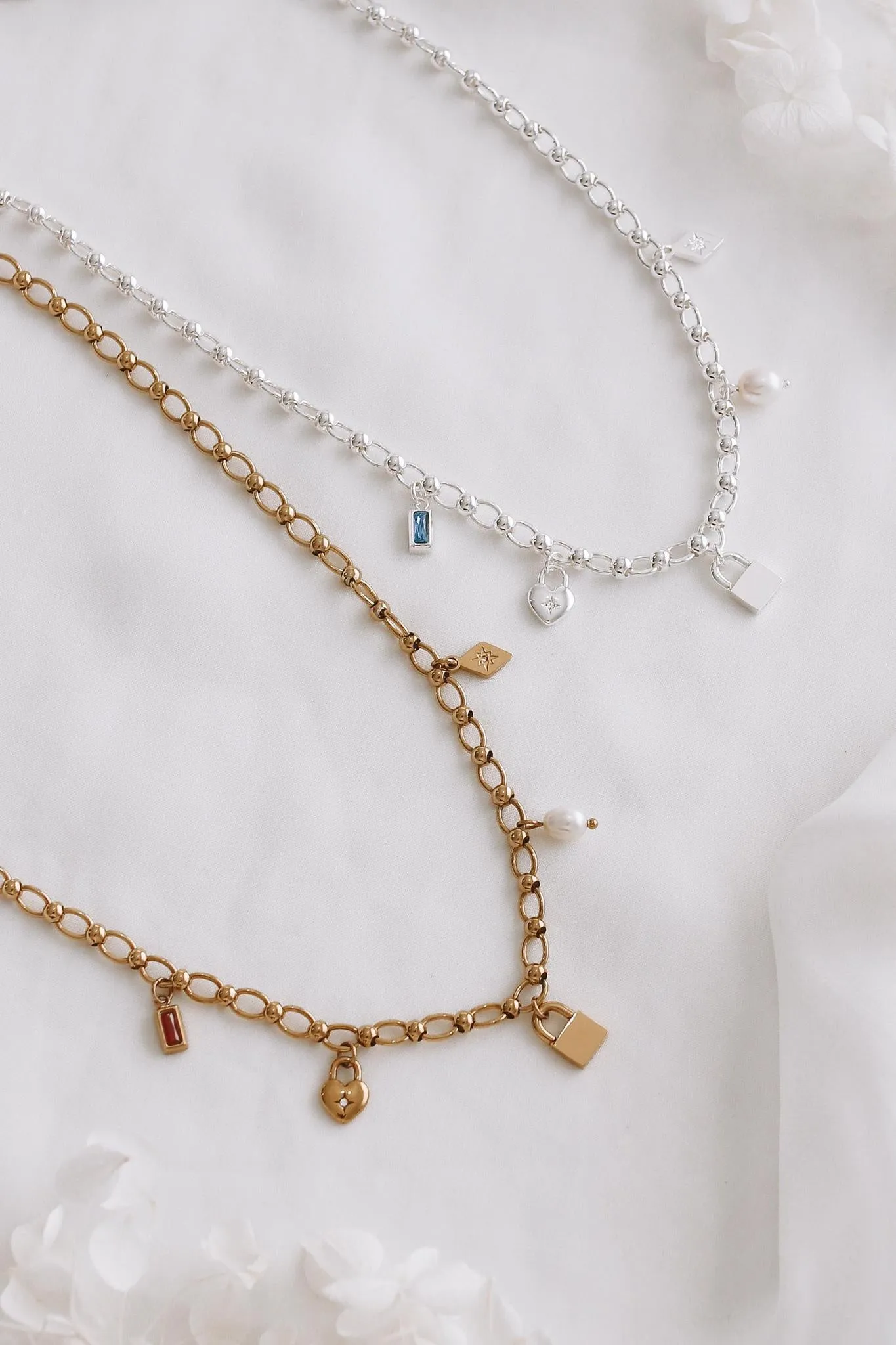 Lavinia - Stainless Steel Gold or Silver Charm Necklace