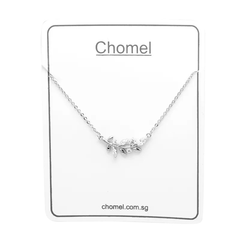 Leaf Cubic Zirconia Necklace