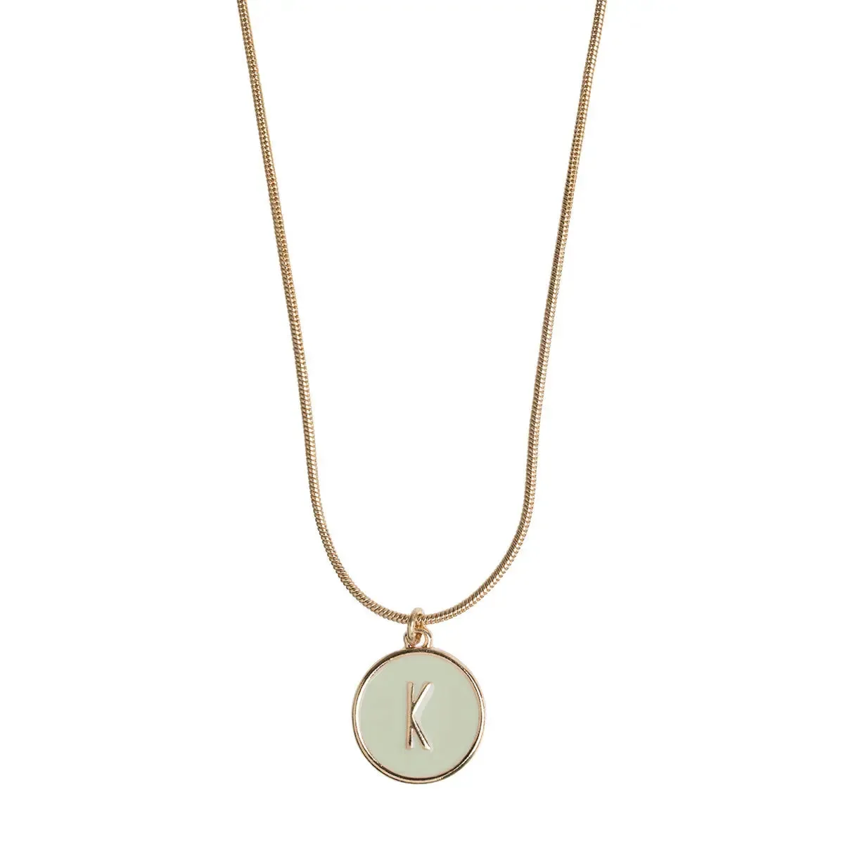 Letter in Snake Chain Necklace