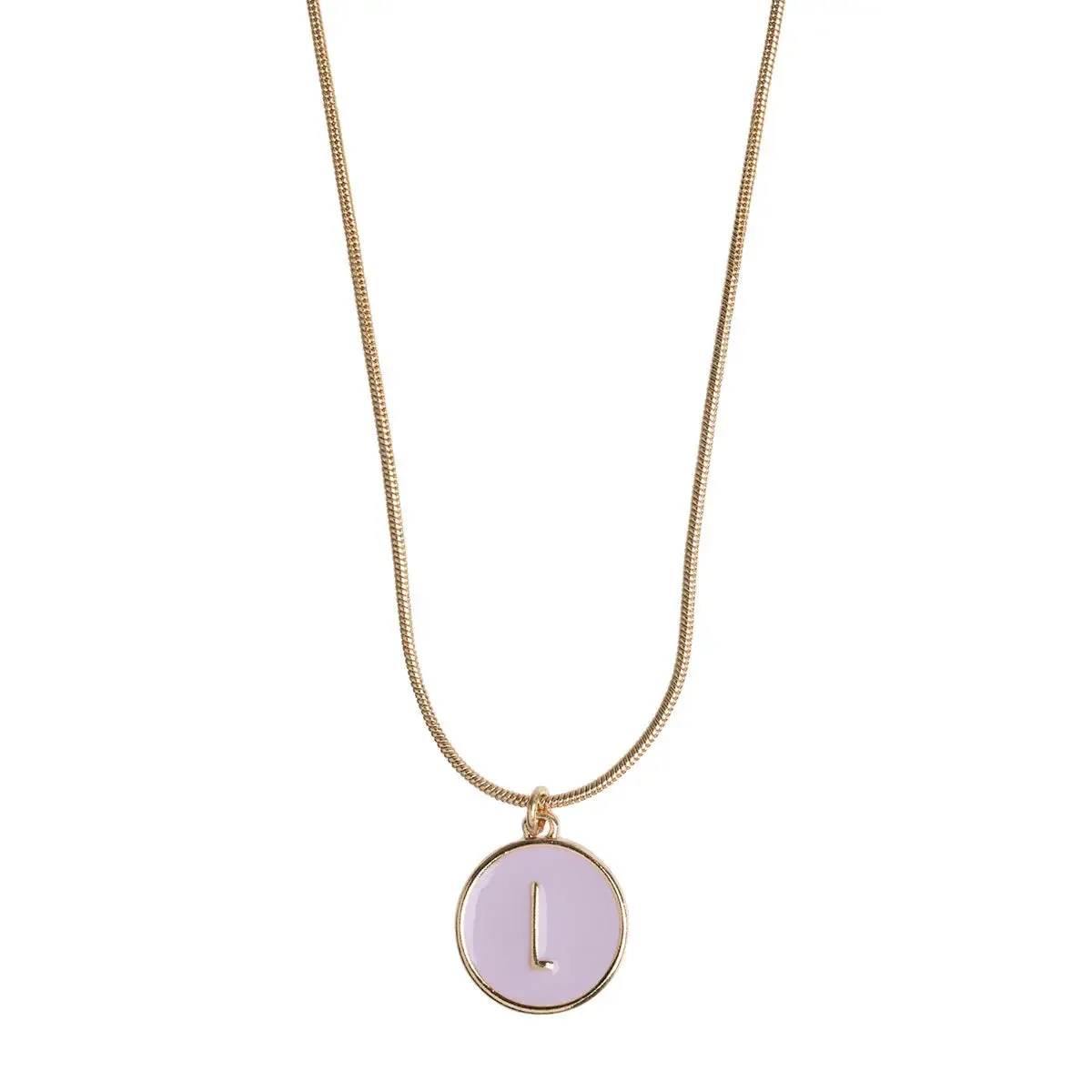 Letter in Snake Chain Necklace