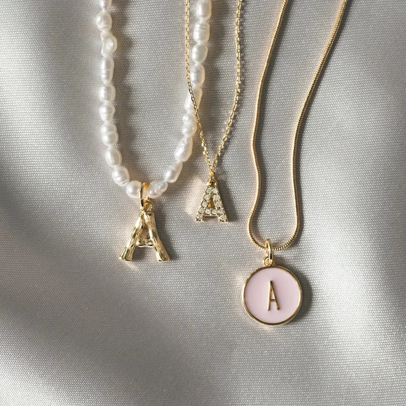 Letter in Snake Chain Necklace