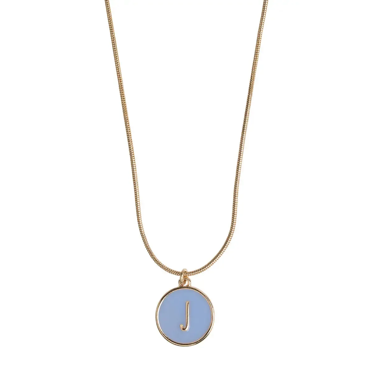 Letter in Snake Chain Necklace