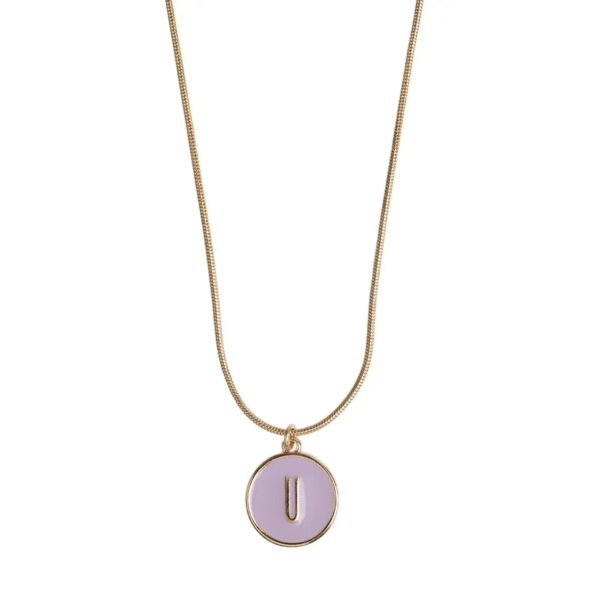 Letter in Snake Chain Necklace