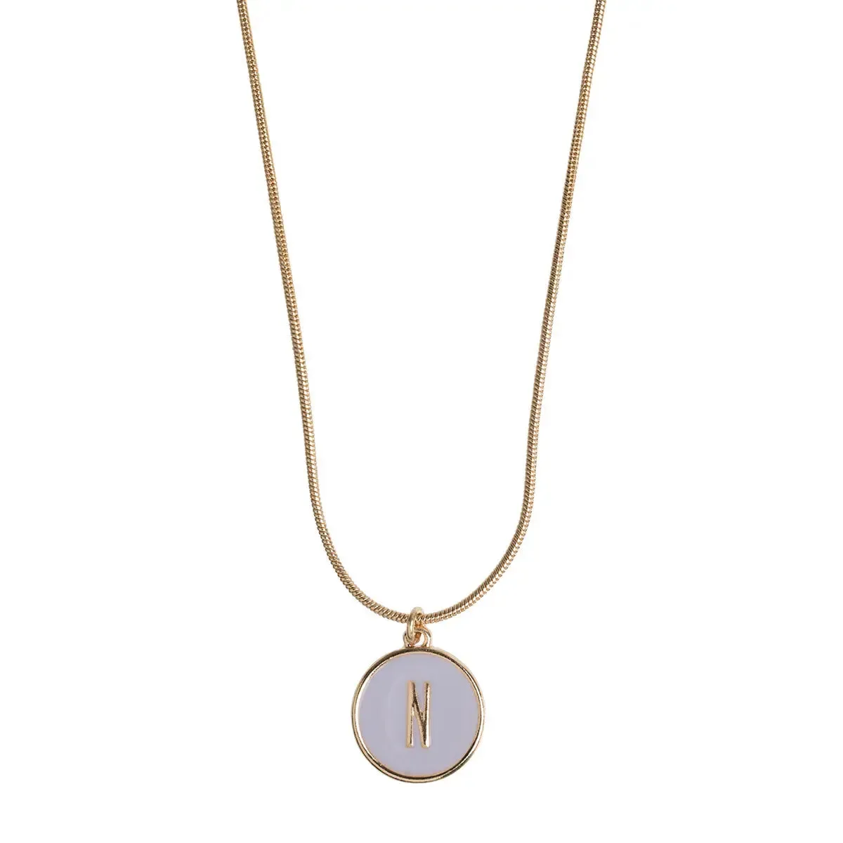 Letter in Snake Chain Necklace
