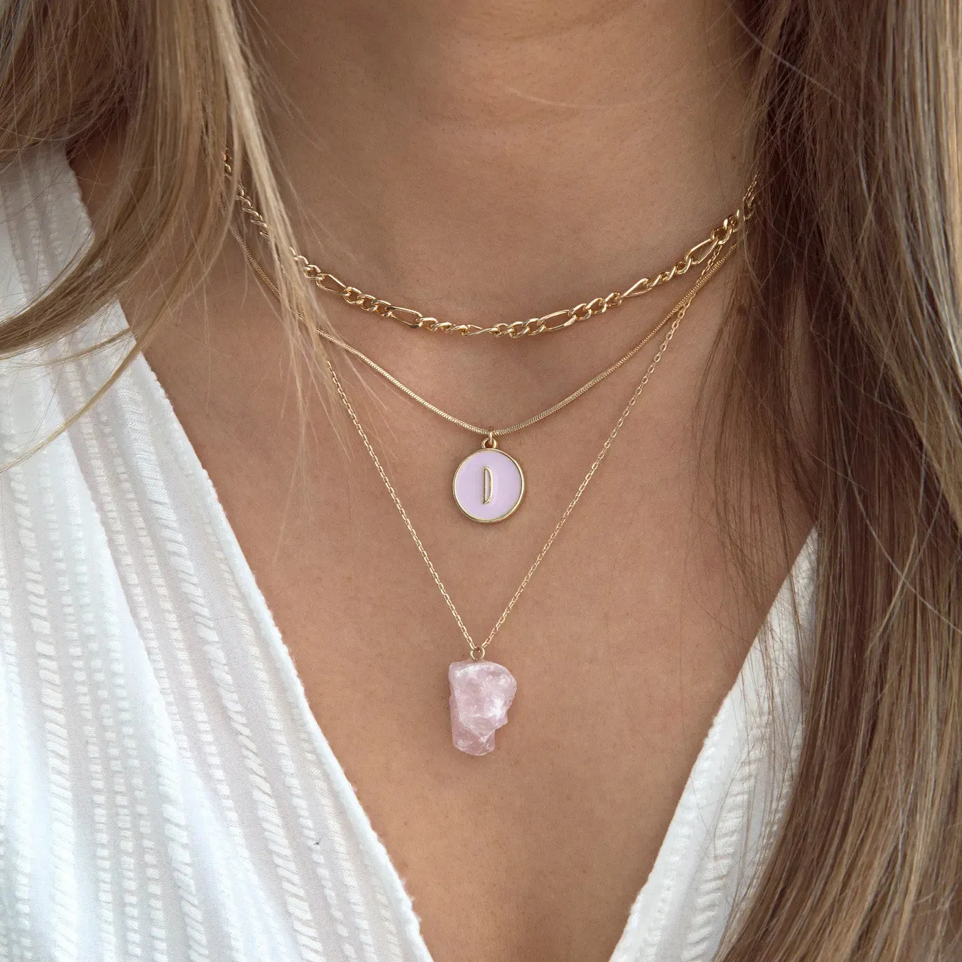 Letter in Snake Chain Necklace