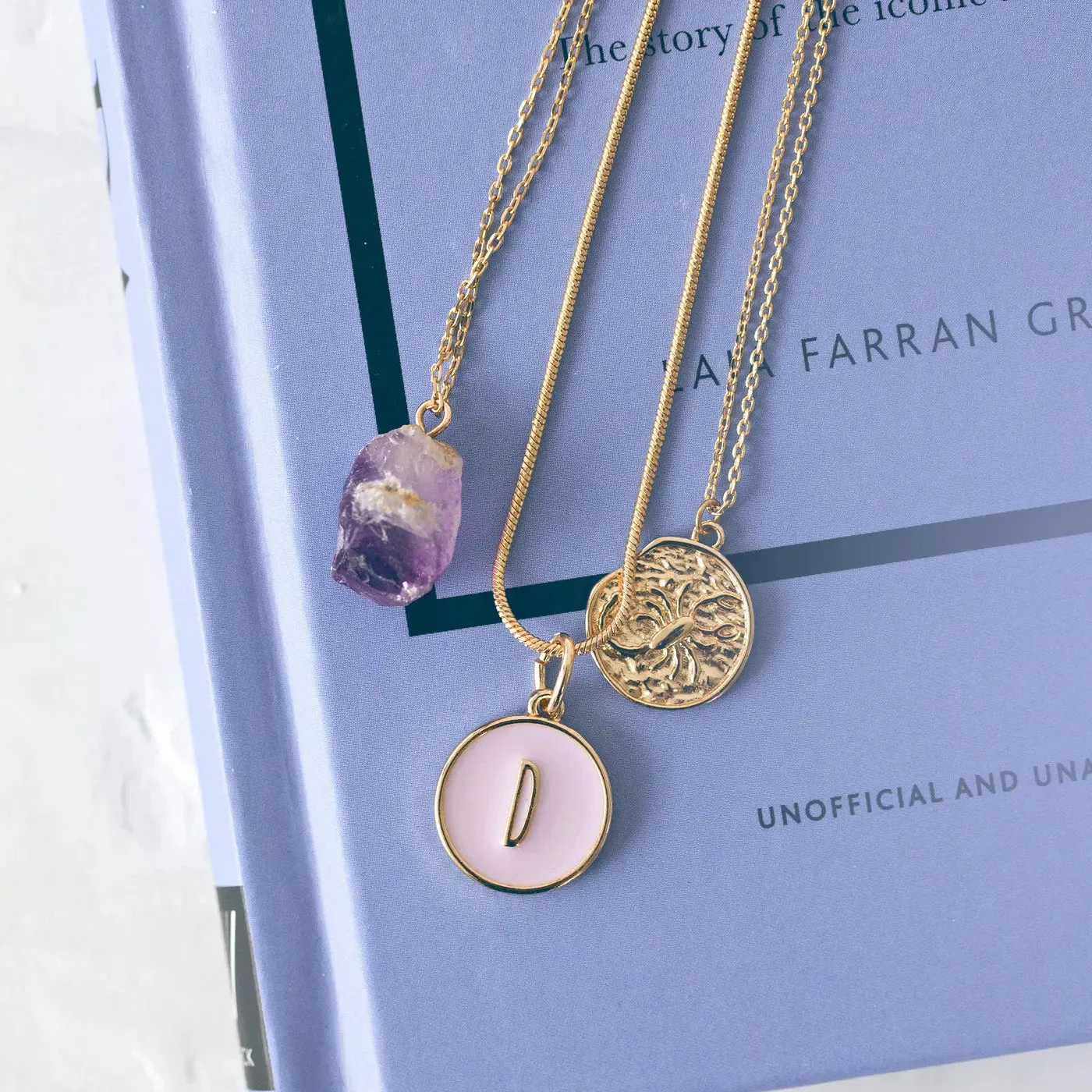 Letter in Snake Chain Necklace