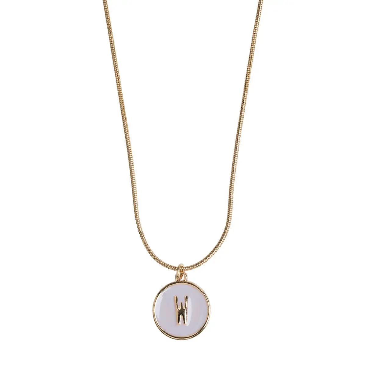 Letter in Snake Chain Necklace
