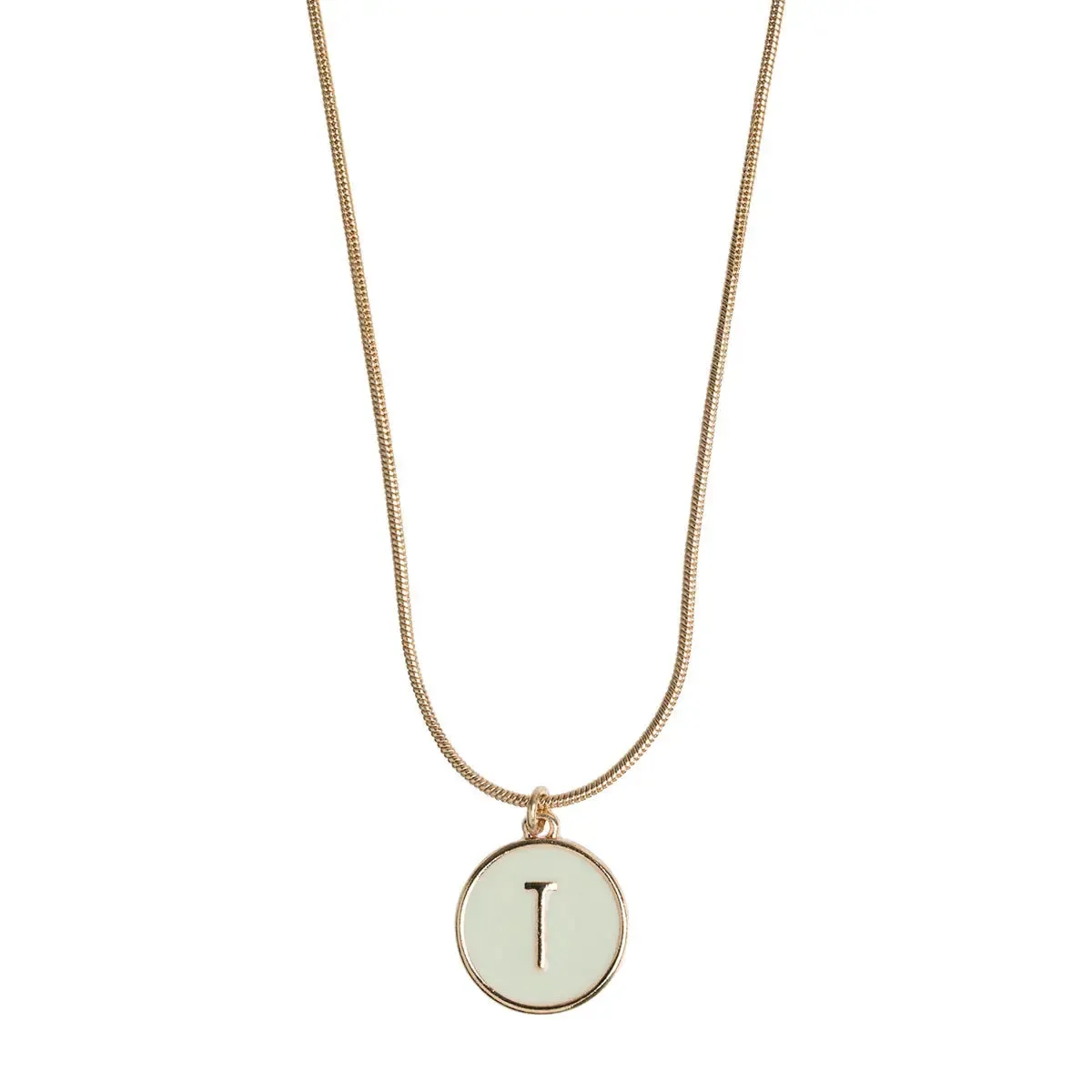 Letter in Snake Chain Necklace
