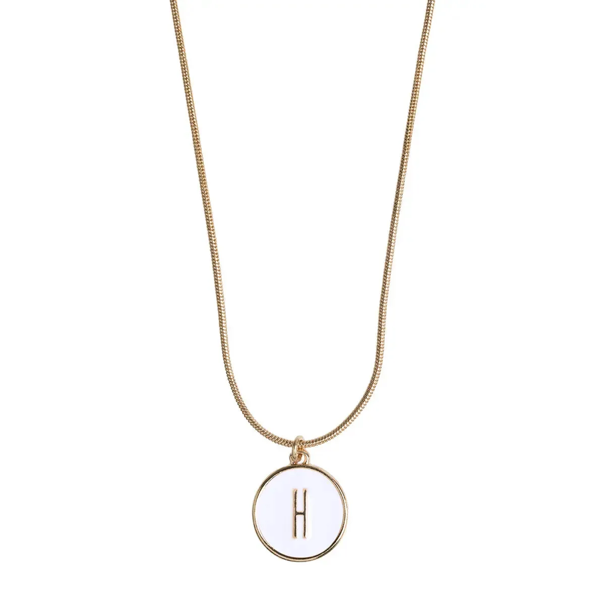 Letter in Snake Chain Necklace