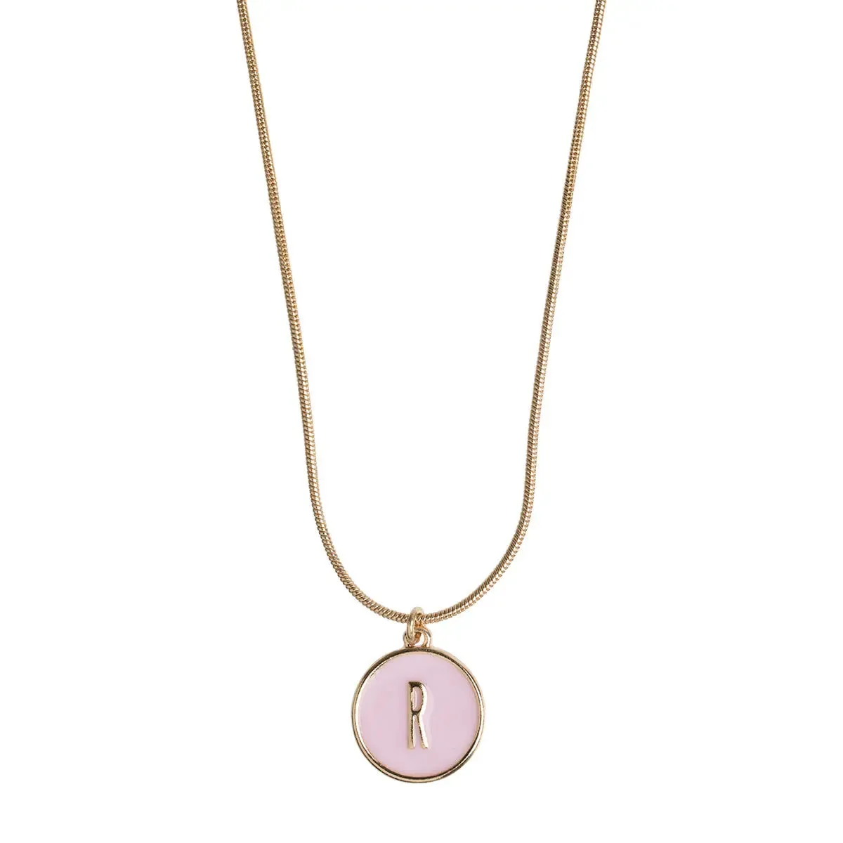 Letter in Snake Chain Necklace