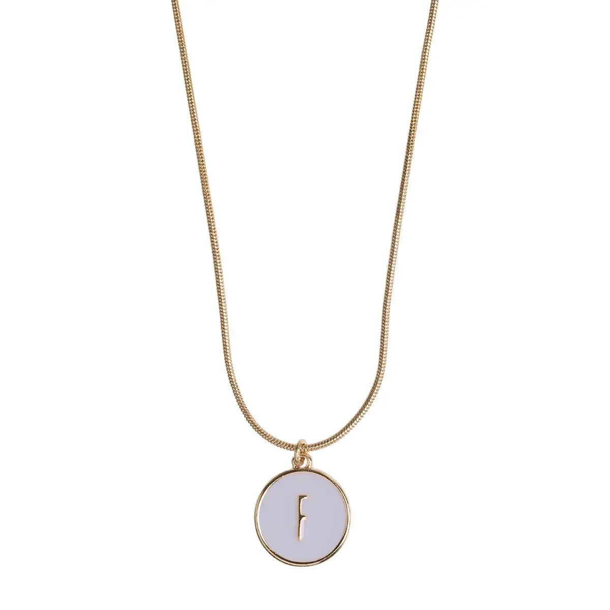 Letter in Snake Chain Necklace