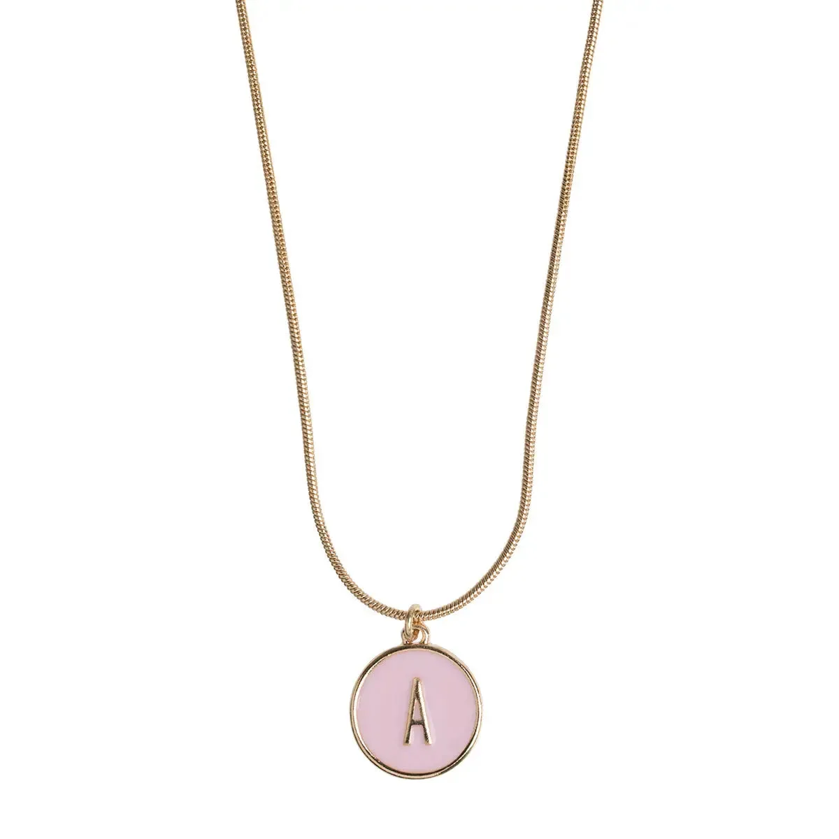 Letter in Snake Chain Necklace