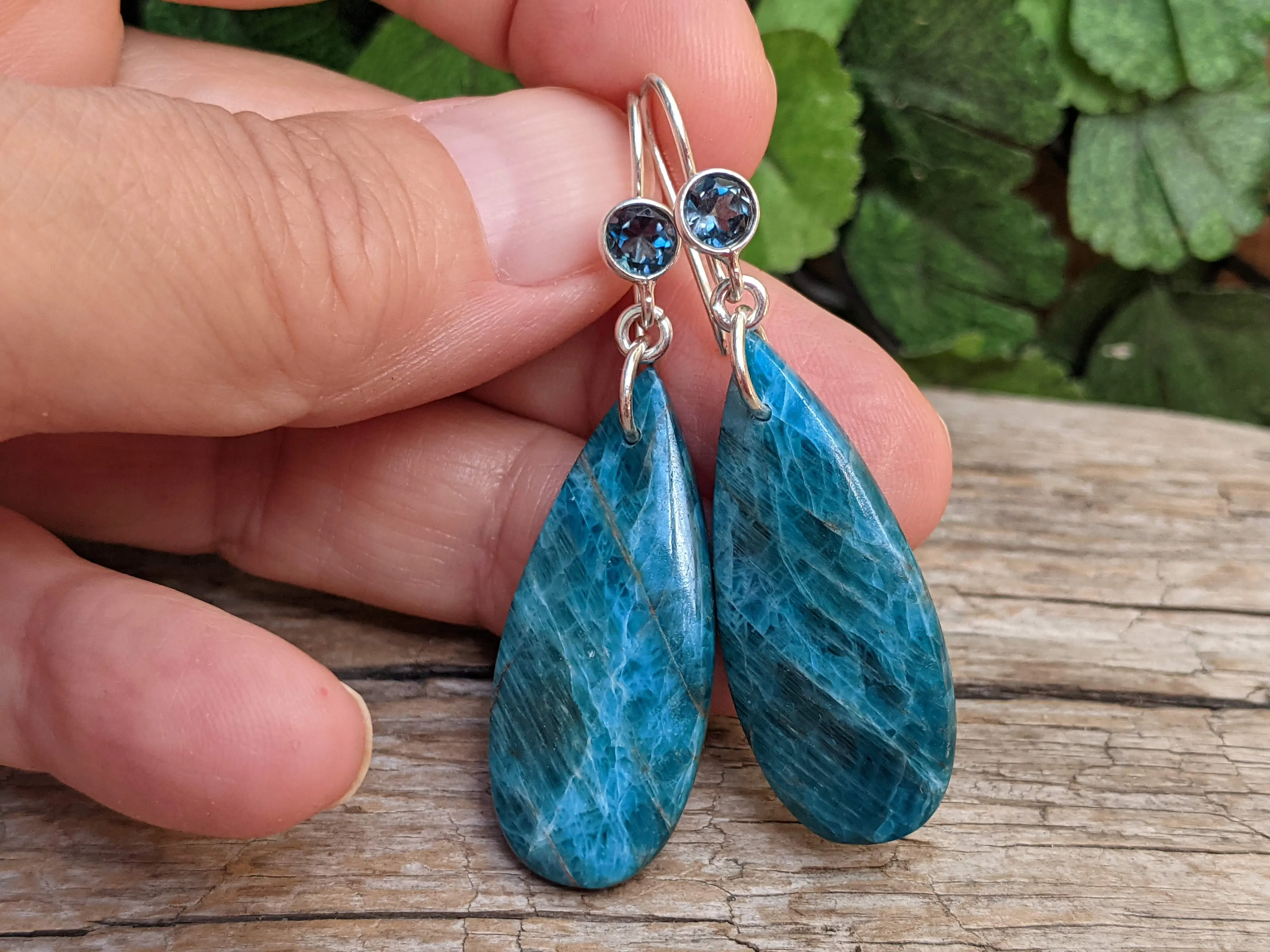 London Blue Topaz & Blue Apatite Earrings