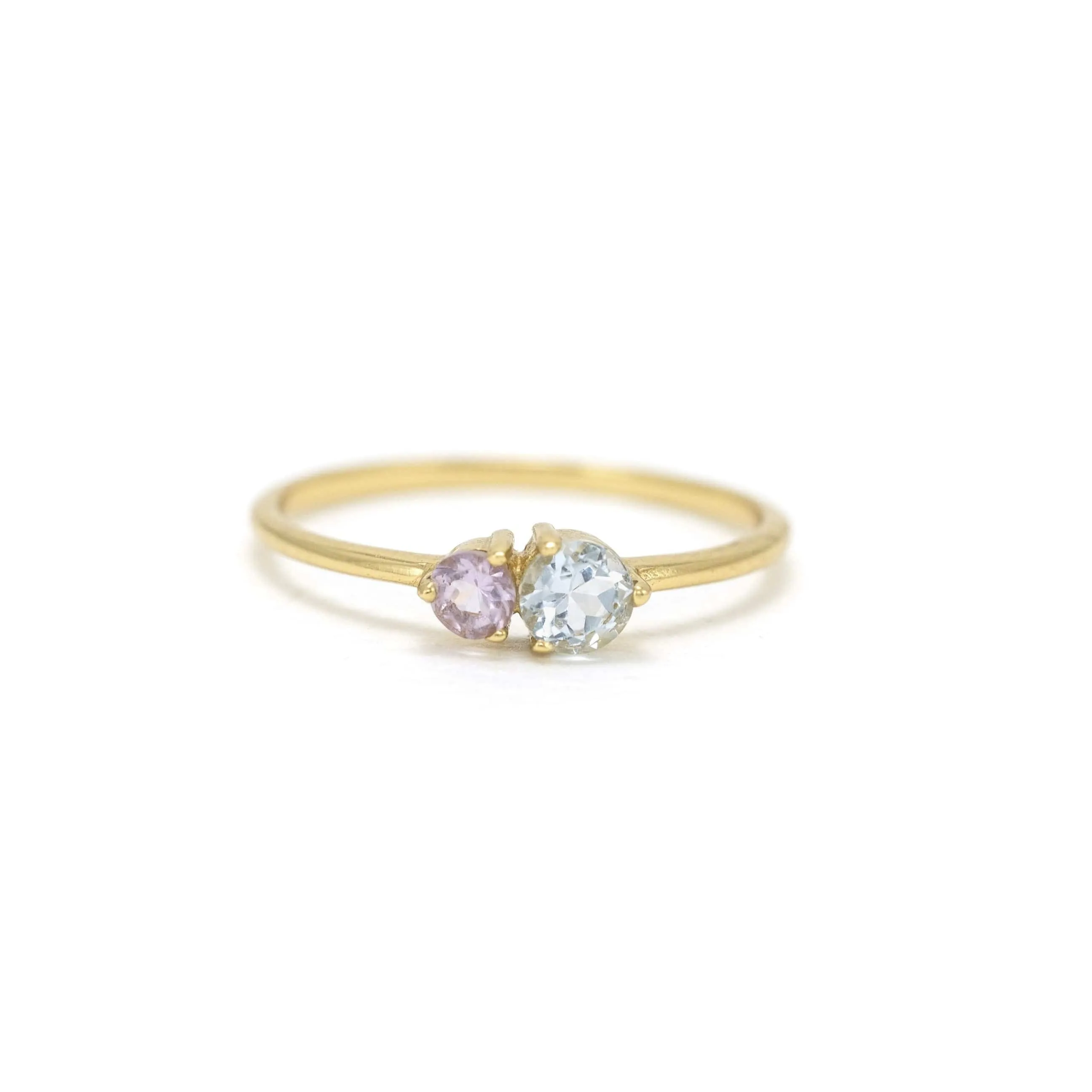 Luma Gemstone Ring Amethyst   Blue Topaz