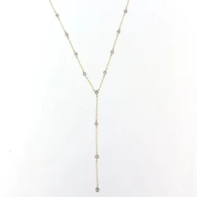 Meira t necklace lariat diamond bezel chain n11532