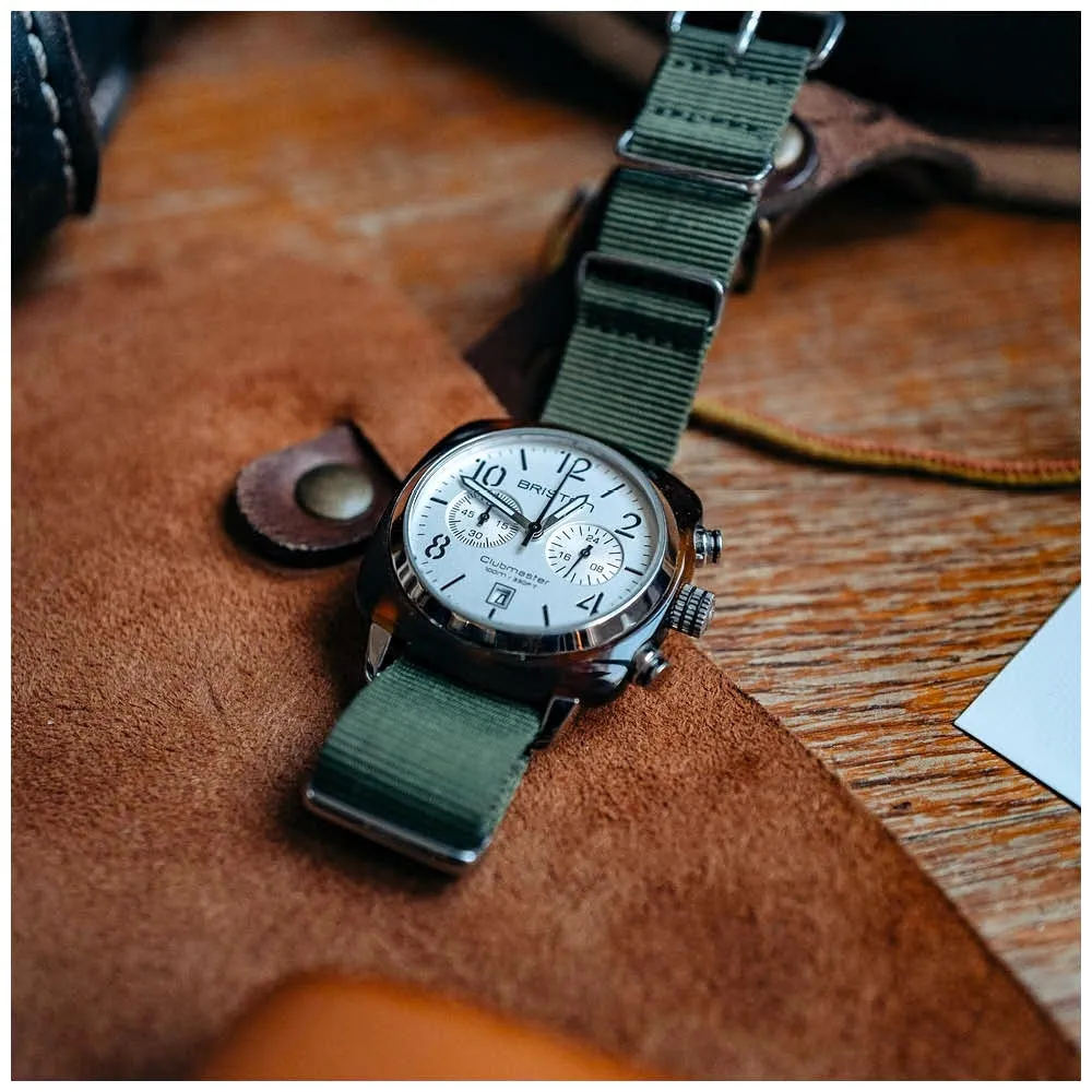 MONTRE BRISTON - CLUBMASTER CLASSIC ACÉTATE – BLANC