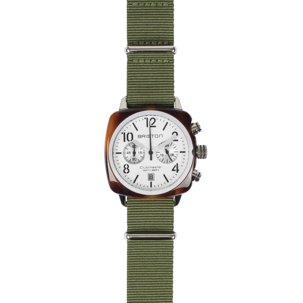 MONTRE BRISTON - CLUBMASTER CLASSIC ACÉTATE – BLANC