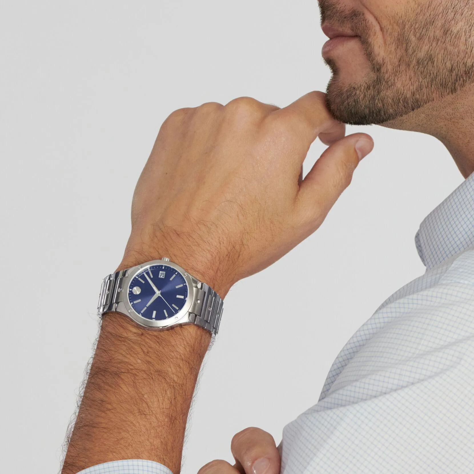 MOVADO SE Blue Dial Watch 0607513