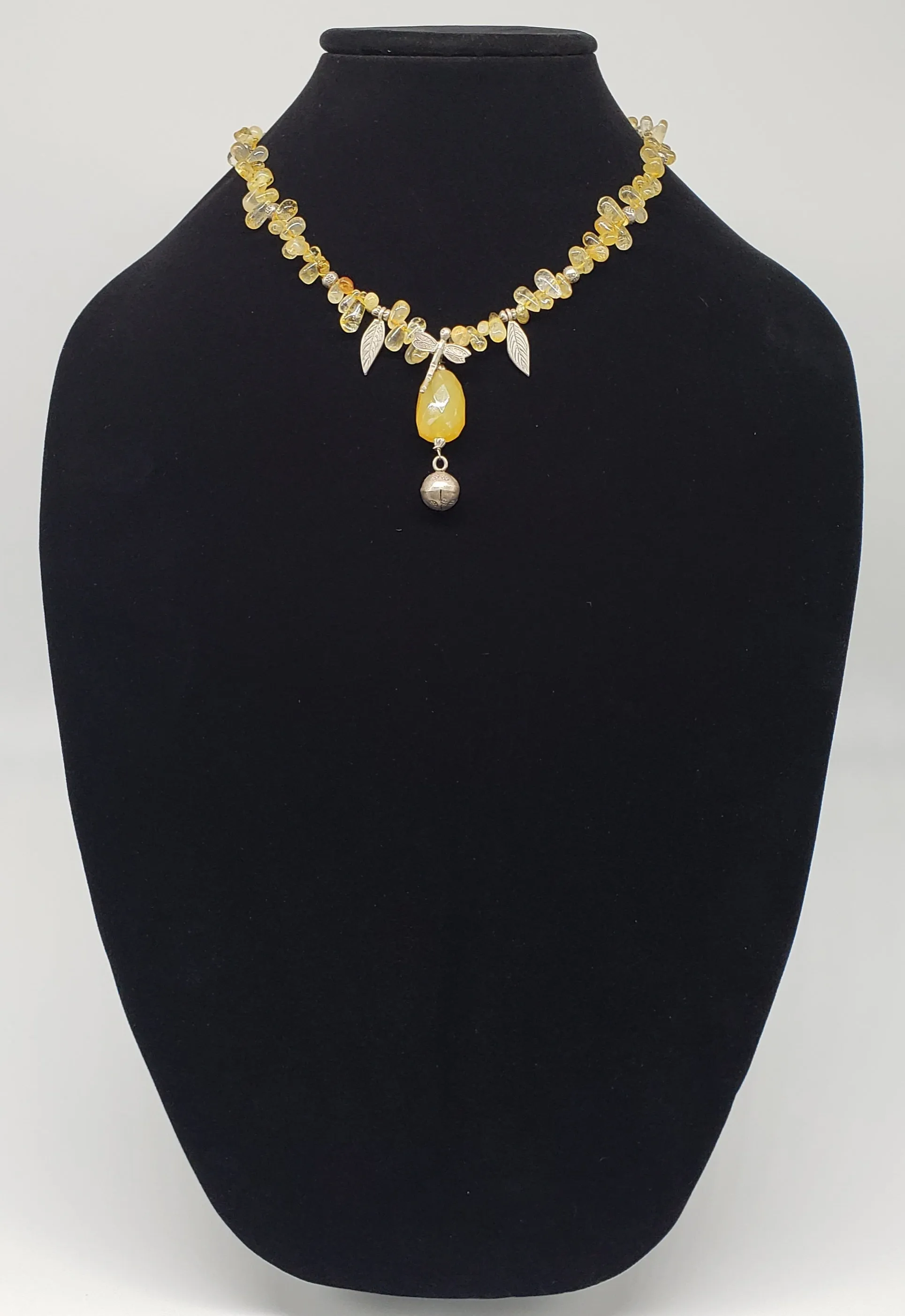 Natural Citrine gemstone necklace, genuine gemstone