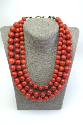 Natural Coral Necklace Ukrainian coral Necklace Vintage Necklace Red Coral Necklace Vintage Coral Genuine Coral Necklace Anniversary gift