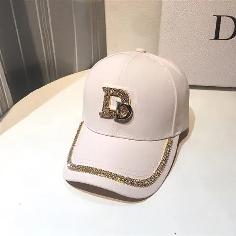 New Letter D Baseball Caps  Rhinestone Hat Cotton K Kop Cap Hip Hop Cap Hats for Women Snap Back  bone