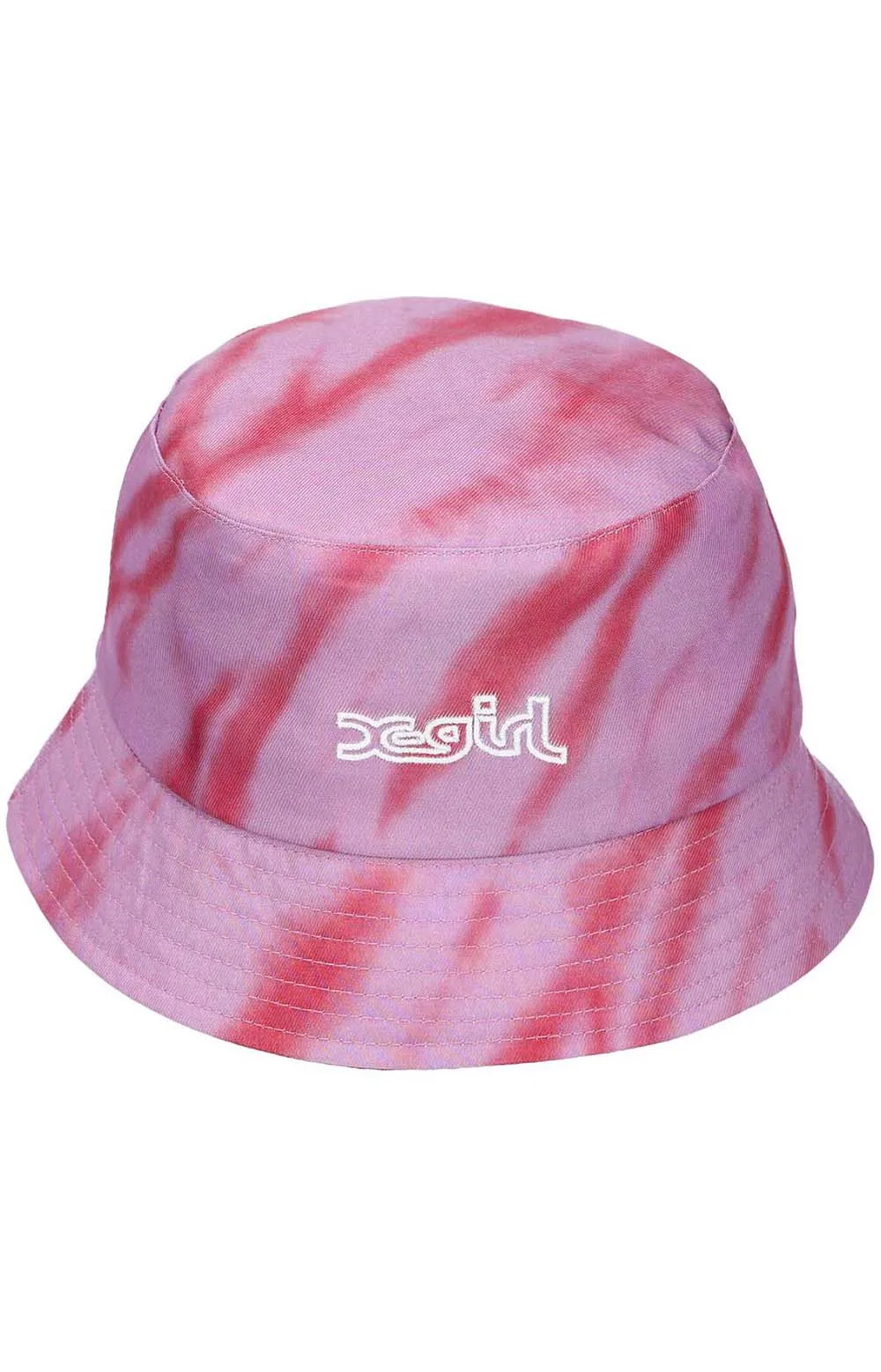 Pink Tie Dye Bucket Hat with X-Girl Logo