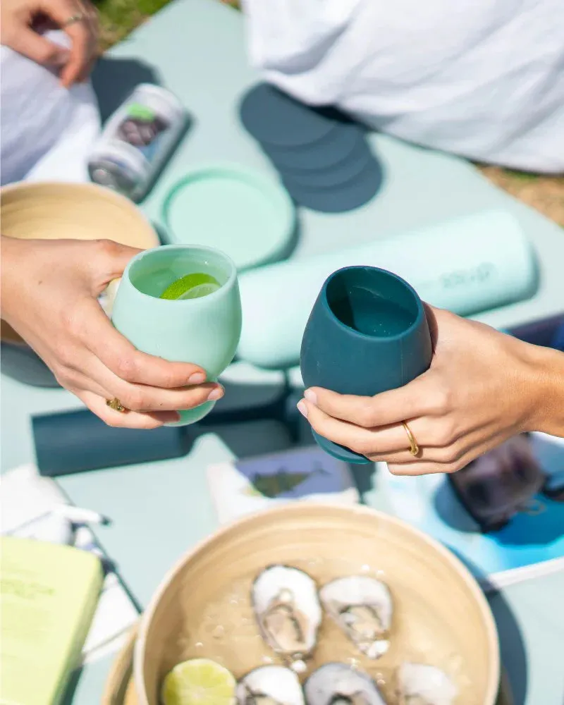 Porter Green Stem Silicone Glasses - Mist   Ink