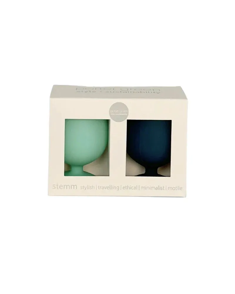 Porter Green Stem Silicone Glasses - Mist   Ink