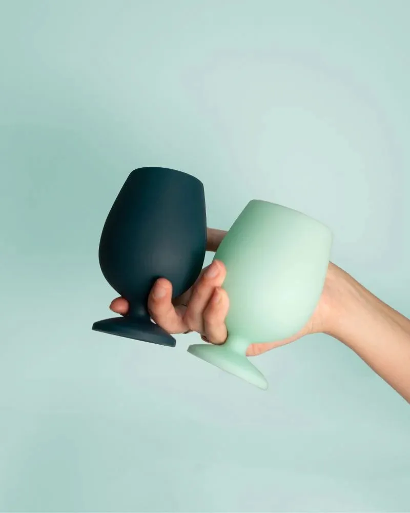 Porter Green Stem Silicone Glasses - Mist   Ink