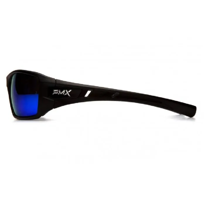 Pyramex SB10465D Velar Safety Glasses, Black Frame, Ice Blue Mirror Lens, 1 Each