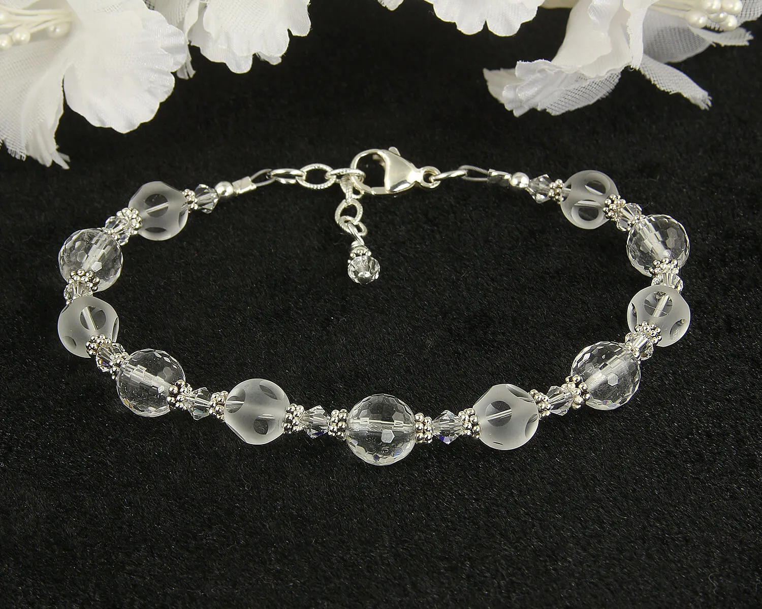 Quartz Gemstone Crystal Beaded Bracelet