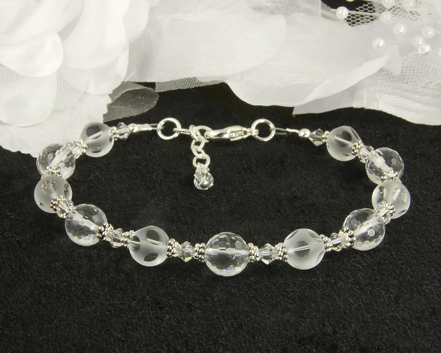 Quartz Gemstone Crystal Beaded Bracelet