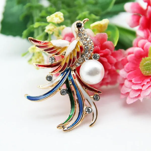Rhinestone Bird Brooch 水鑽向日葵胸針 KCHM1124